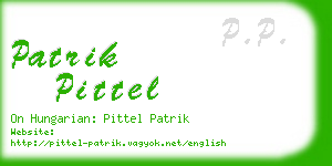 patrik pittel business card